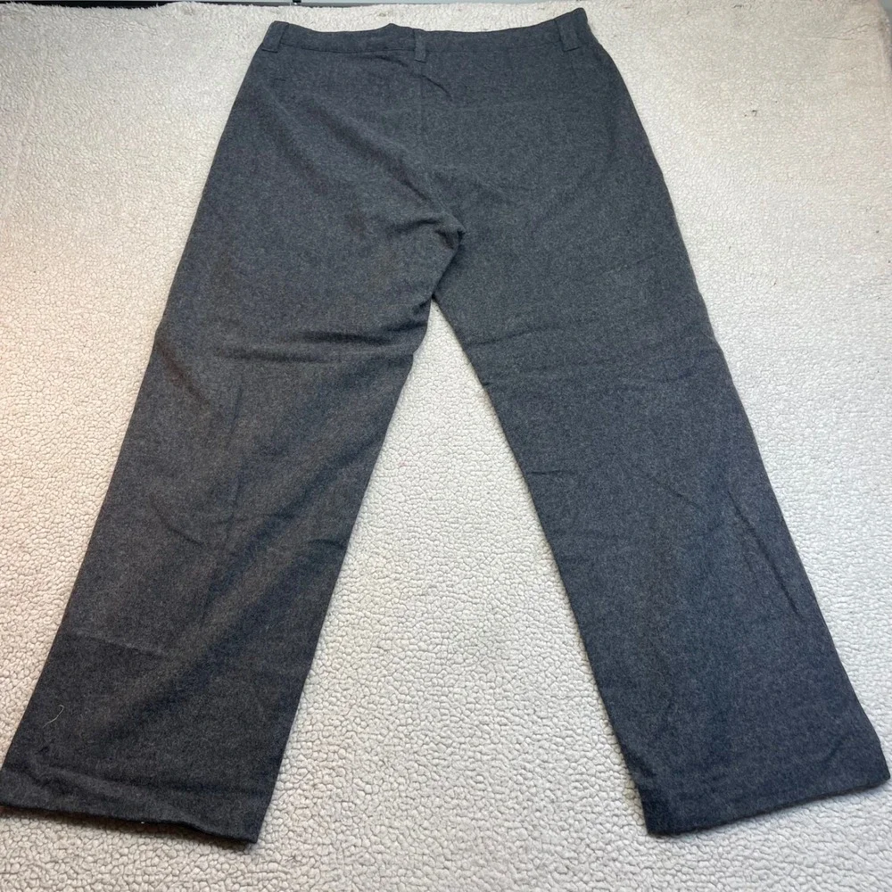 Gap Trousers Men 35x30 Grey Wool Blend Flat Front Straight Leg Business Casual